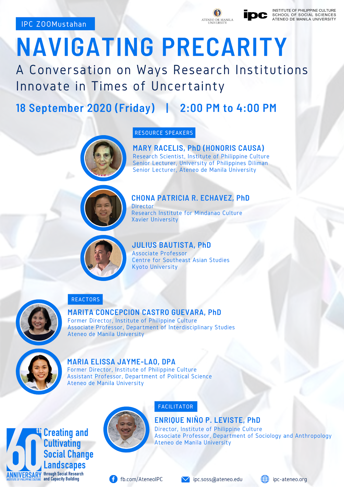 IPC ZOOMustahan “Navigating Precarity: A Conversation on Ways Research Institutions Innovate in Times of Uncertainty”